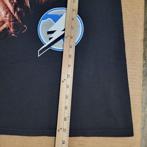 NHL Tampa Bay Lightning T Shirt Goalie Hockey Florida SZ L USA Rare - Picture 10 of 10